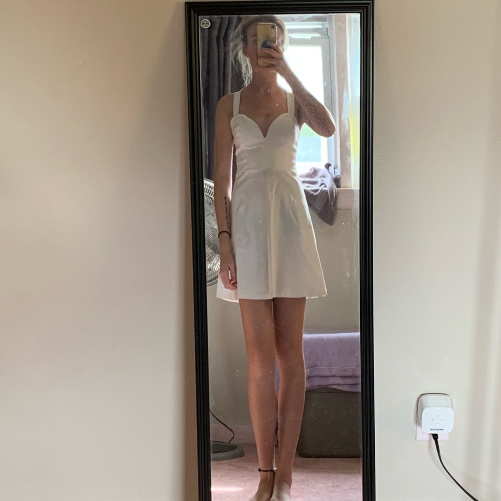 Charlotte Russe White Flare Dress